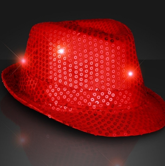 Light Up Pink Sequin Fedora Hat!!! NWOT - Picture 9 of 9